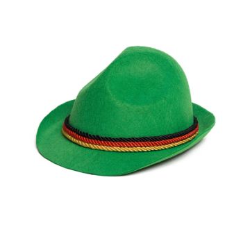 Tyrolean hat for Oktoberfest green one-size unisex