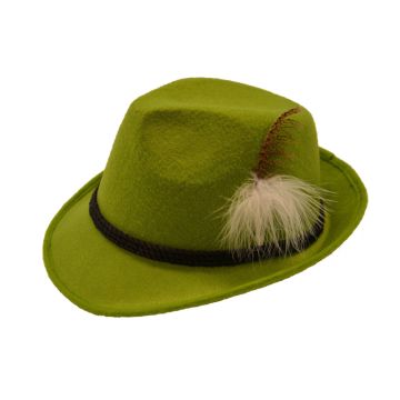 Tyrolean hat for Oktoberfest Bavaria light green unisex one-size