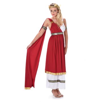 Roman red empress costume for women