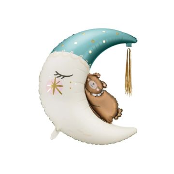 Foil Balloon Teddy Bear on the Moon 80x98 cm