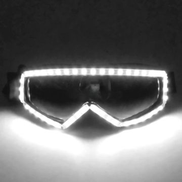 LED glasses neon white