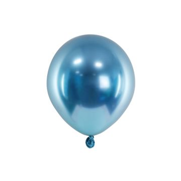 Blue Chrome Mini Balloons 50x - 12 cm