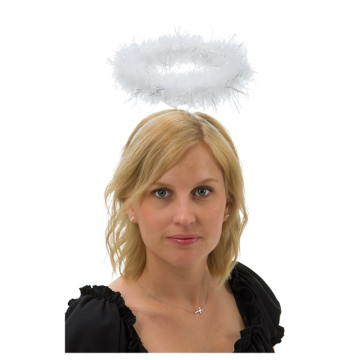 Angel halo headband in white
