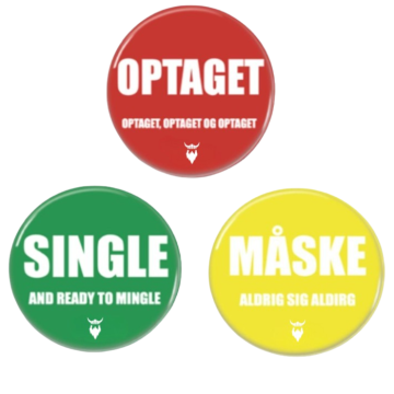 Traffic light party badges 30x - 58 mm