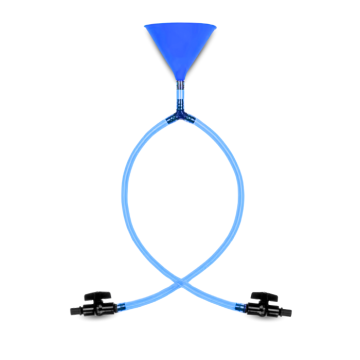 Double funnel beer bong blue 