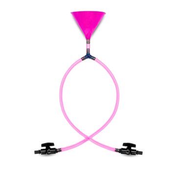 Double funnel beer bong pink 