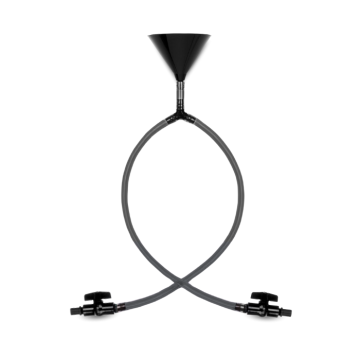 Double funnel beer bong black