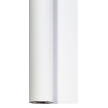 Rulledug hvid deluxe stoflignende materiale 1,2 x 25 meter 