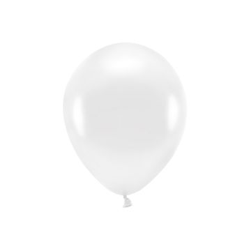 Metallic Hvid Balloner 10x - 30 cm 