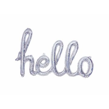 Holographic Hello foil balloon - 72 cm