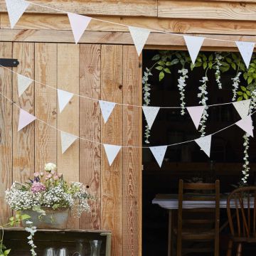 Flag Guirlande med Blomster - 10 meter