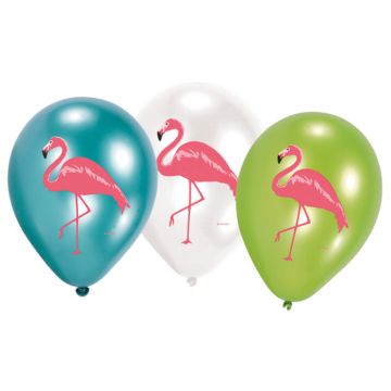 Flamingo Balloons 6x - 27.5 cm