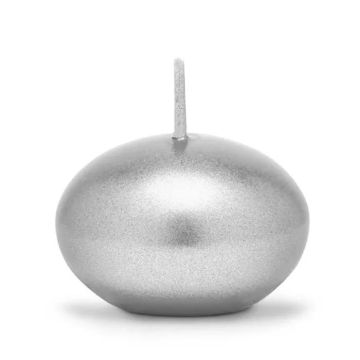 Floating Candles Metallic Silver 5x - 4 cm