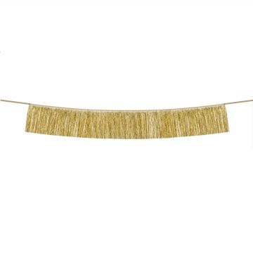 Guld Guirlande med Frynser - 135 cm