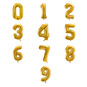 Gold Number Balloons - 86 cm