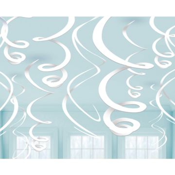 Hvide Swirls 12x - 55 cm
