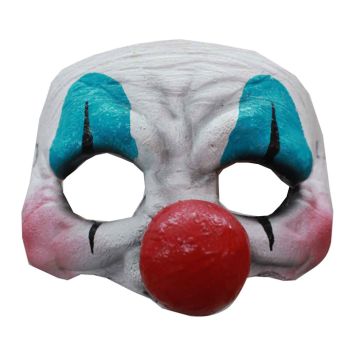 Creepy happy half clown mask