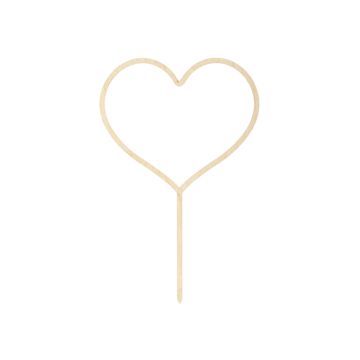 Heart Cake Decoration In Wood - 23 cm