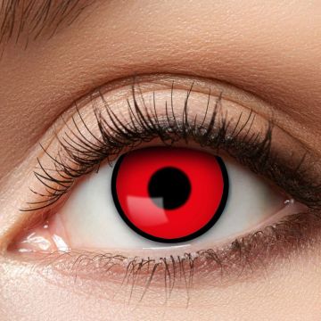 Scarlet red contact lenses