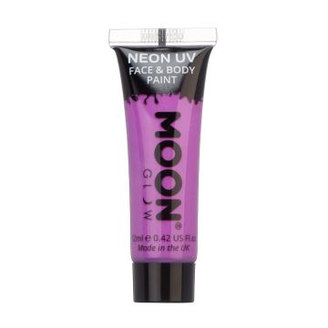 Intense neon UV face and body paint 12 ml Moon Creations purple