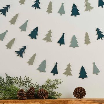 Green Christmas tree garland 5 m
