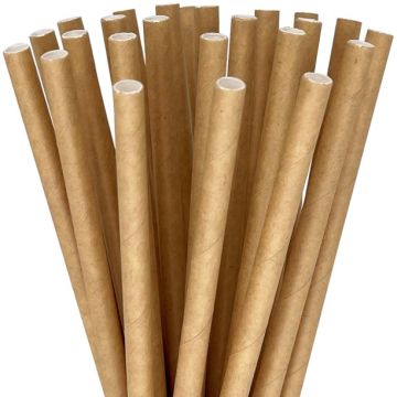 24 cm paper straws 5 mm 100x