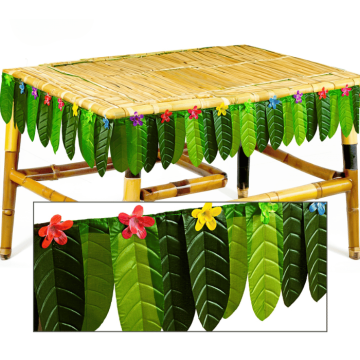 Tropiske blade bordskørt - 275 cm