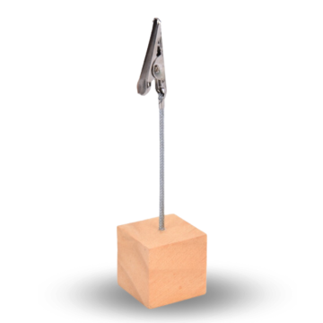 Bordkortholder træ og metal - 10 cm 