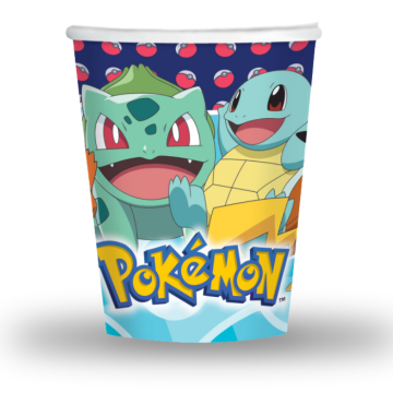 Pokemon paper cups 8 pcs - 250 ml