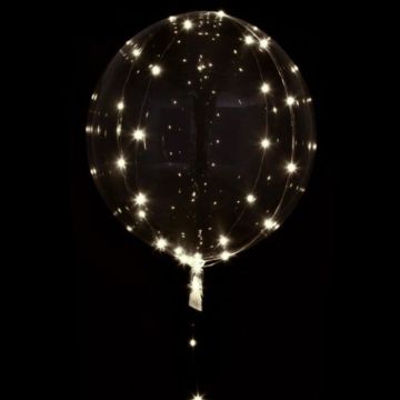 LED ballon 50 cm hvid lyskæde 5 m 