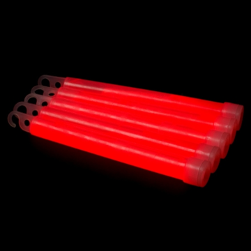 Jumbo glow sticks red 10x 1.2x25 cm