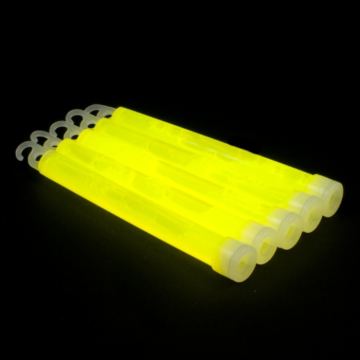 Jumbo glow sticks yellow 10x 1.2x25 cm