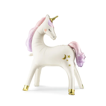 Standing foil balloon unicorn - 95x86 cm