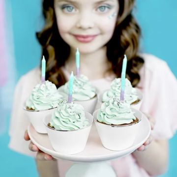 Birthday Candles Ombre Turquoise and Purple 20x - 6 cm