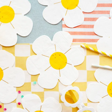 Flower napkins 12x - 16x16 cm