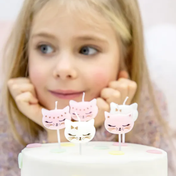 Cat-themed cake candles 6x - 2 cm
