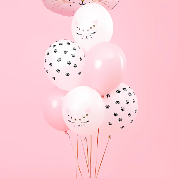 Cat-Themed Balloons 6x - 30 cm
