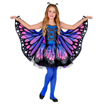 Purple butterfly costume for kids - 3 pieces