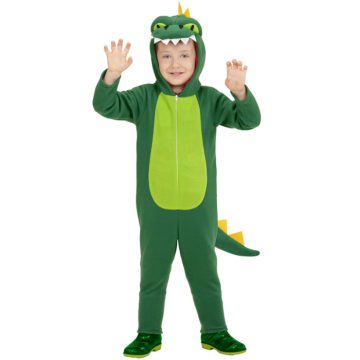 Green dinosaur costume for children