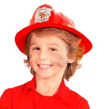 Red firefighter hat for children