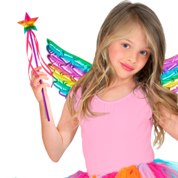 Rainbow magic wand for children