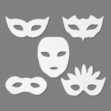 DIY paint-your-own masks 16x assorted