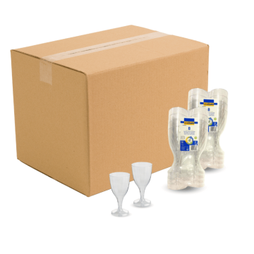 170 ml wine glasses 96x plastic transparent