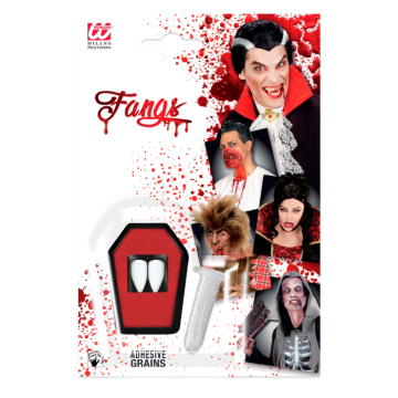 Vampire fangs with adhesive 