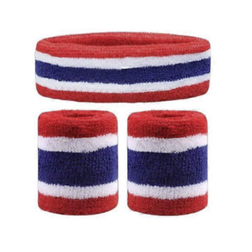 Norway Sweatband Set red, white and blue