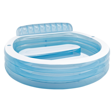 Intex oppustelig pool med bænk - 229x218x79 cm
