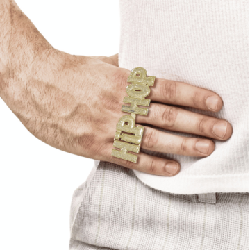 Hip hop gold ring