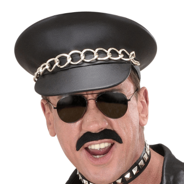 Rocker hat with chain detail