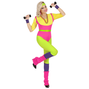 Retro female aerobic instructor costume