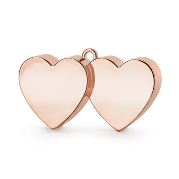 Heart-shaped rose gold balloon weight - 137g